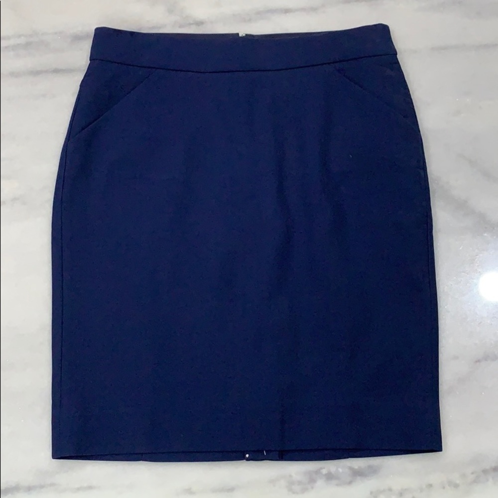 J. Crew Navy Pencil Skirt NWT